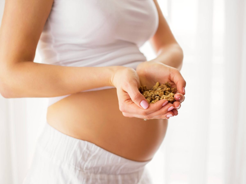El consumo de frutos secos y semillas durante el embarazo es de gran importancia.