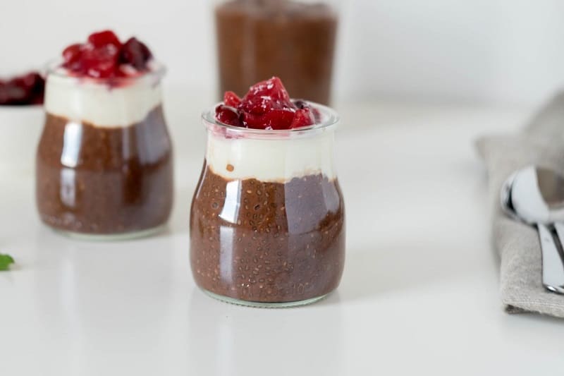 Puding chocolate y chia