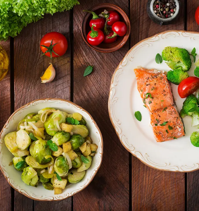 Plato comida saludable